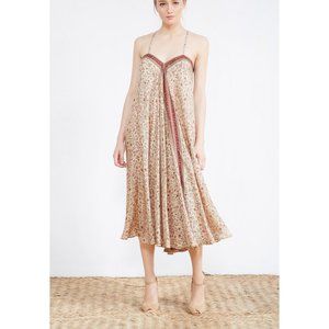 Mes Demoiselle Silk Siam Dress in Floral Champagne